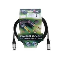 SOMMER CABLE XLR cable 3pin 3m bk Neutrik